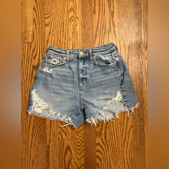 American Eagle Outfitters Pants - American Eagle Outfitters Light Blue Distressed Denim Shorts